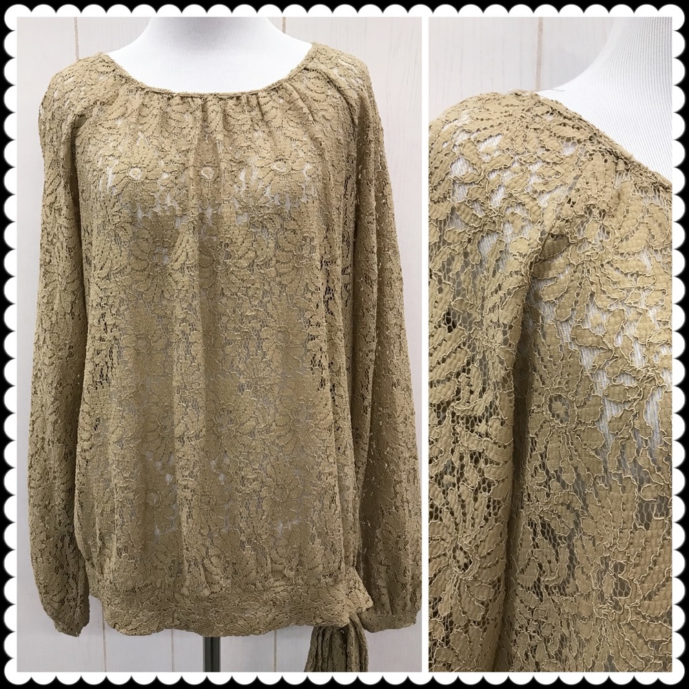 MICHAEL Michael Kors Lace Side Tie Top Medium